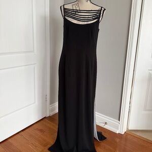 After Six by Ronald Joyce Black Evening dress Size US12P